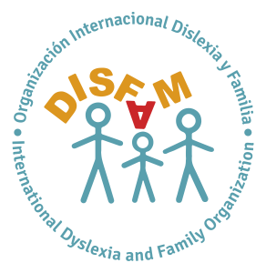 Logo oficial de la Organización Internacional Dislexia y Familia (DISFAM)